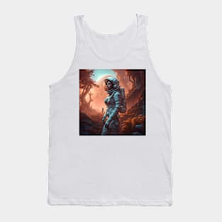 Astronaut on alien planet Tank Top